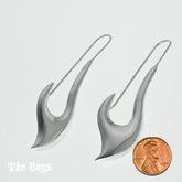 Fancy Hooks Plain Earrings Mexican Sterling Silver